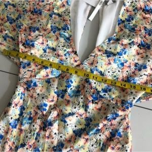 ASOS DESIGN batwing bias cut midi dress in ditsy print